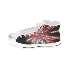 Load image into Gallery viewer, Fireworks Burst Mosaic Women&#39;s Classic High Top Canvas Shoes (Model 017)