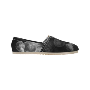 Jellyfish Black and White Unisex Classic Canvas Slip-On (Model 1206)