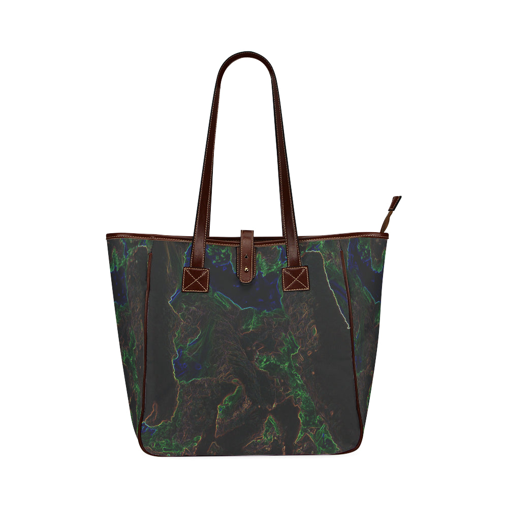 Sea of Flames Glowing Classic Tote Bag (Model 1644)
