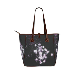 Fireworks Flowers Purple Classic Tote Bag (Model 1644)