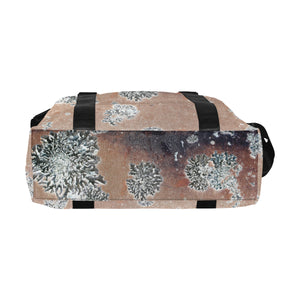 Patches of Moss Peach Large Capacity Duffle Bag (Model 1715)