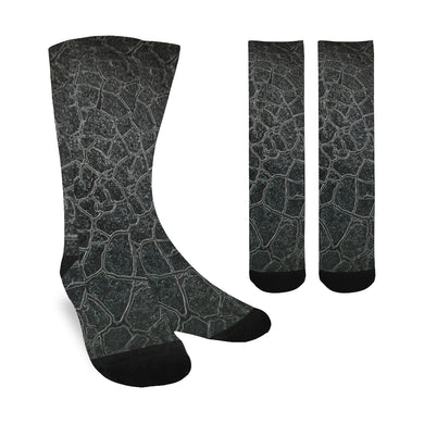 Crackle Black Trouser Socks (For Men)