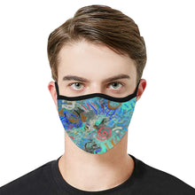 Load image into Gallery viewer, Graffiti Abstract Aqua Mouth Mask in One Piece (2 Filters Included) (Model M02)