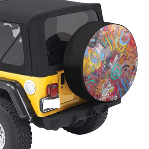 Graffiti Abstract 34 Inch Spare Tire Cover
