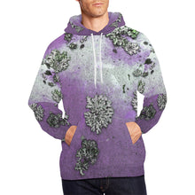 Load image into Gallery viewer, Patches of Moss Purple All Over Print Hoodie for Men/Large Size (USA Size) (Model H13)