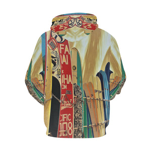 Surfboards All Over Print Hoodie for Men/Large Size (USA Size) (Model H13)