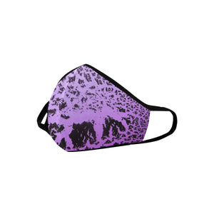 Crackle Art Purple Mouth Mask (2 Filters Included)