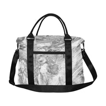 Load image into Gallery viewer, Abstract Brush Black and White Large Capacity Duffle Bag (Model 1715)