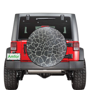 Crackle Negative 34 Inch Spare Tire Cover