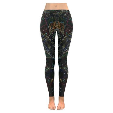 Oil Paints Glowing Low Rise Leggings (Invisible Stitch) (Model L05)