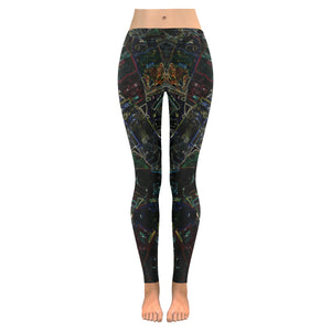 Oil Paints Glowing Low Rise Leggings (Invisible Stitch) (Model L05)