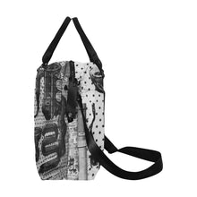 Load image into Gallery viewer, Complex Graffiti Black and White Large Capacity Duffle Bag (Model 1715)