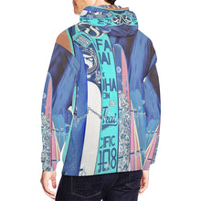 Load image into Gallery viewer, Surfboards Blue All Over Print Hoodie for Men/Large Size (USA Size) (Model H13)