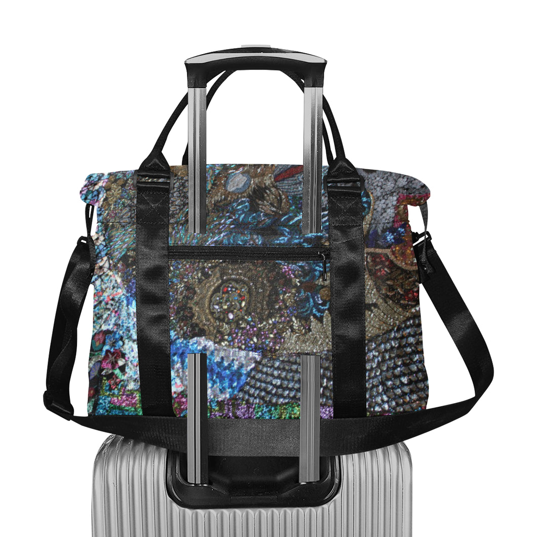 Cresent Paisley Large Capacity Duffle Bag (Model 1715)