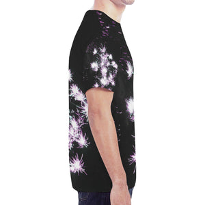 Fireworks Flowers Purple New All Over Print T-shirt for Men (Model T45)
