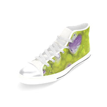 Load image into Gallery viewer, Puddle of Love Green Women&#39;s Classic High Top Canvas Shoes (Model 017)