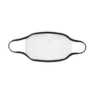 Abstract Squares Purple Mouth Mask in One Piece (2 Filters Included) (Model M02)
