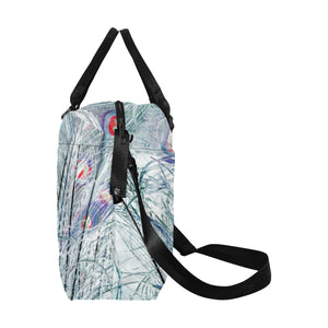 Peacock Feathers Reverse Large Capacity Duffle Bag (Model 1715)