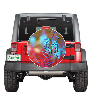 Fireweed Flower Blue 32 Inch Spare Tire Cover
