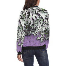 Load image into Gallery viewer, Moss Purple All Over Print Bomber Jacket for Women (Model H36)