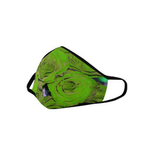Load image into Gallery viewer, Rose Bouquet Flower Green Mouth Mask in One Piece (2 Filters Included) (Model M02)