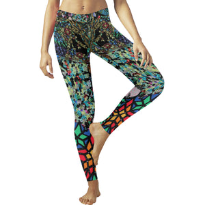 Holiday Paisley Low Rise Leggings (Invisible Stitch) (Model L05)