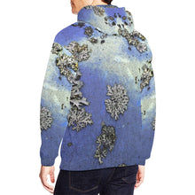 Load image into Gallery viewer, Patches of Moss Blue All Over Print Hoodie for Men/Large Size (USA Size) (Model H13)