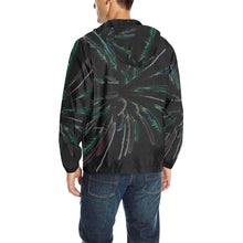 Load image into Gallery viewer, Fireworks Burst Glowing All Over Print Quilted Windbreaker for Men (Model H35)