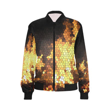 Load image into Gallery viewer, Feathery Flames Mosaic All Over Print Bomber Jacket for Women (Model H36)