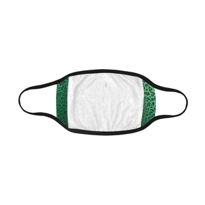 Crackle Art Green Mouth Mask