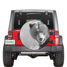 Load image into Gallery viewer, Big Bear Black and White 34 Inch Spare Tire Cover
