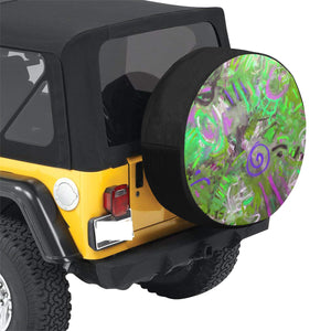 Graffiti Abstract Green 34 Inch Spare Tire Cover