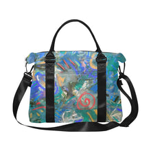 Load image into Gallery viewer, Graffiti Abstract Blue Large Capacity Duffle Bag (Model 1715)