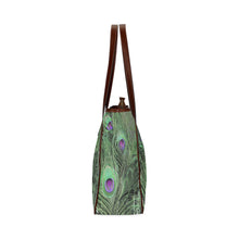 Load image into Gallery viewer, Peacock Feathers Green Classic Tote Bag (Model 1644)