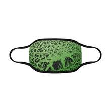 Load image into Gallery viewer, Crackle Art Green Mouth Mask (2 Filters Included)