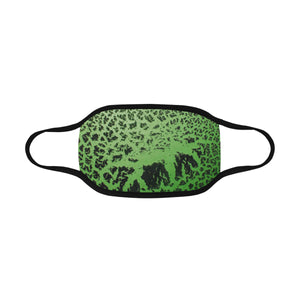 Crackle Art Green Mouth Mask (2 Filters Included)