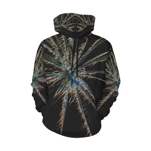 Fireworks Star Glowing All Over Print Hoodie for Women (USA Size) (Model H13)