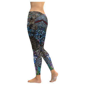 Cresent Paisley Low Rise Leggings (Invisible Stitch) (Model L05)