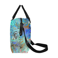 Load image into Gallery viewer, Graffiti Abstract Aqua Large Capacity Duffle Bag (Model 1715)