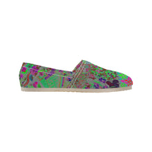 Load image into Gallery viewer, Holiday Paisley Aqua Unisex Classic Canvas Slip-On (Model 1206)
