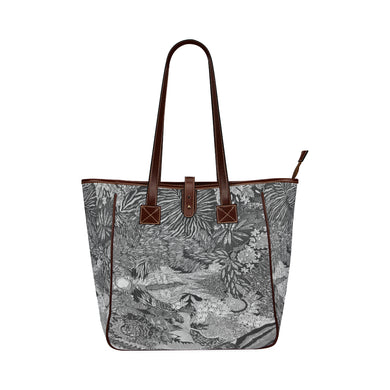Pleasantly Paisley Black and White Classic Tote Bag (Model 1644)