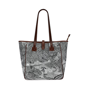 Pleasantly Paisley Black and White Classic Tote Bag (Model 1644)