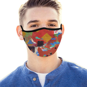 Abstract Squares Mouth Mask (Pack of 3)
