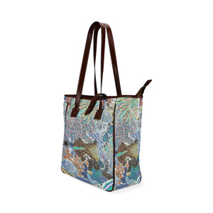 Pleasantly Paisley Negative Classic Tote Bag (Model 1644)