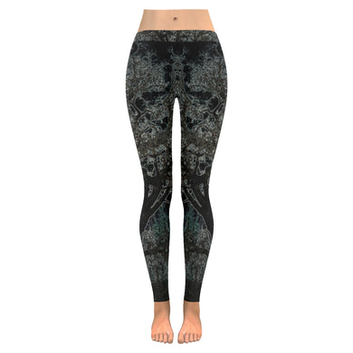 Spooky Tree Glowing Low Rise Leggings (Invisible Stitch) (Model L05)