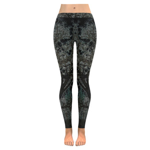 Spooky Tree Glowing Low Rise Leggings (Invisible Stitch) (Model L05)