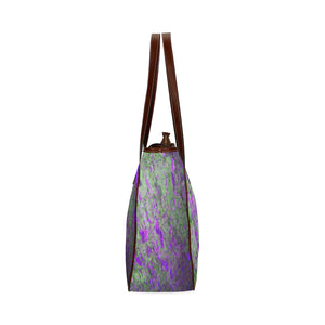 Marbled Abstract Purple Classic Tote Bag (Model 1644)