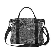 Load image into Gallery viewer, Perfectly Paisley Black and White Large Capacity Duffle Bag (Model 1715)