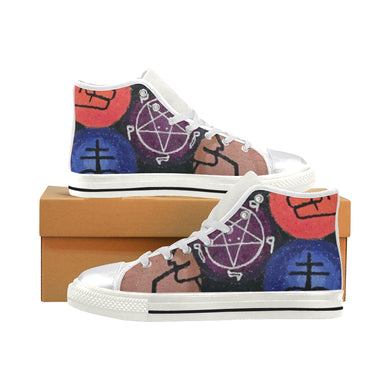 Dante's Inferno Women's Classic High Top Canvas Shoes (Model 017)