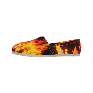 Flames Unisex Classic Canvas Slip-On (Model 1206)